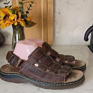Dr. Martens Dark Brown Leather Sandals Men's